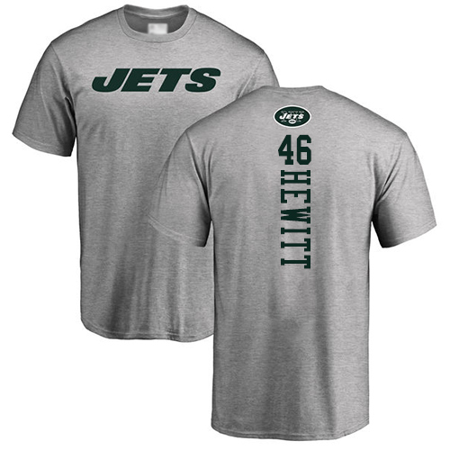 New York Jets Men Ash Neville Hewitt Backer NFL Football #46 T Shirt->nfl t-shirts->Sports Accessory